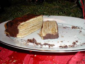 Broiled layer cake