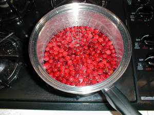 Cranberries in syrup