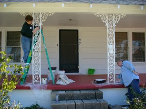 Painting the front porch