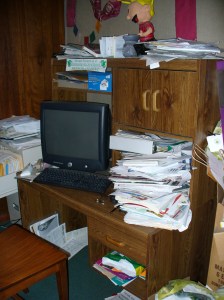 Desk before