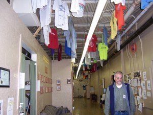 Tshirts in hallway