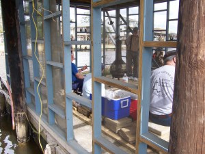 Lunch in the boathouse