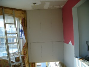 Entry drywall