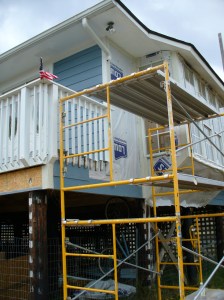 Front porch siding started