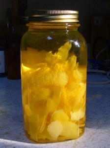 Limoncello soaking