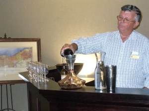 George decanting Merlot