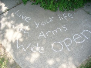 Sidewalk grafitti