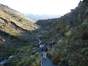 Starting up the pass